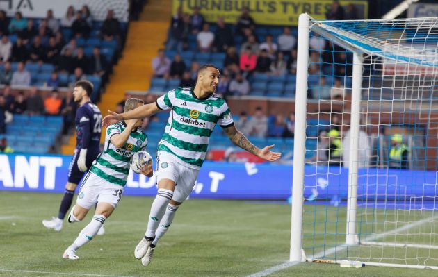 Adam Idah scores at Rugby Park