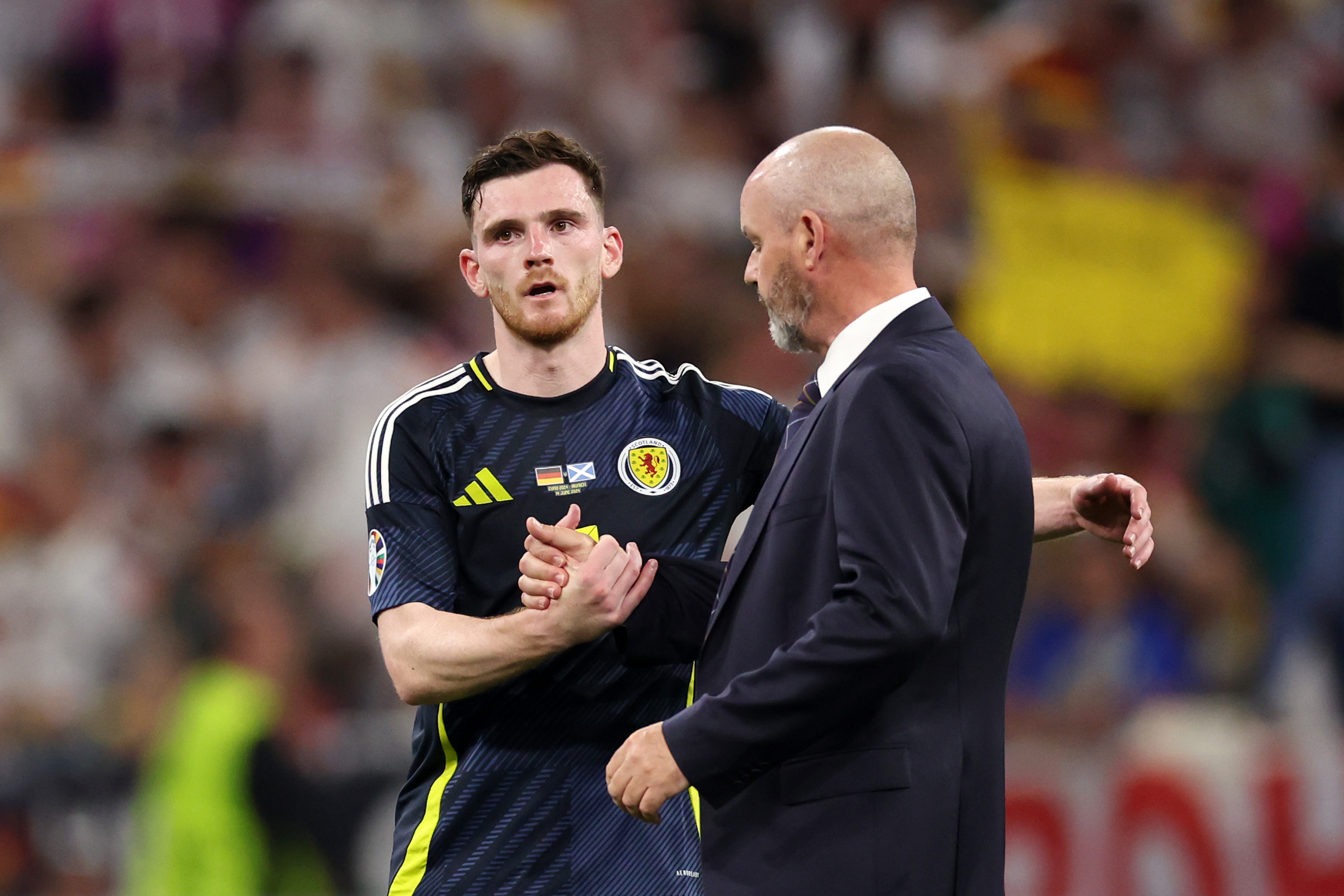 Andy Robertson with Steve Clarke
