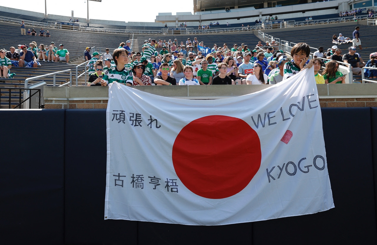 Fans of Celtic Japanese forward Kyogo Furuhashi 