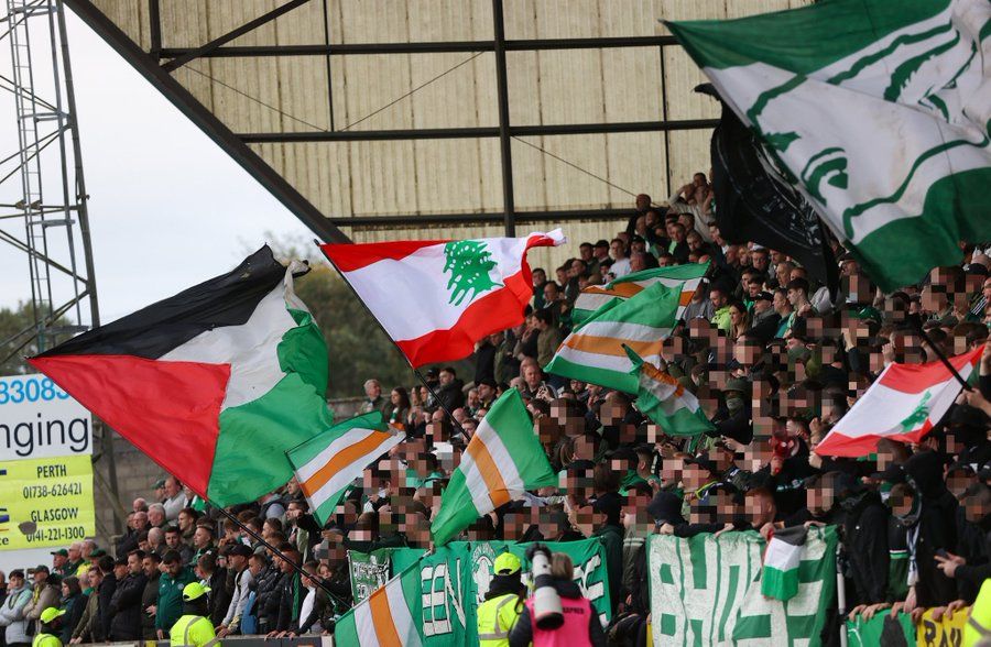 Celtic fans at McDiarmid Park