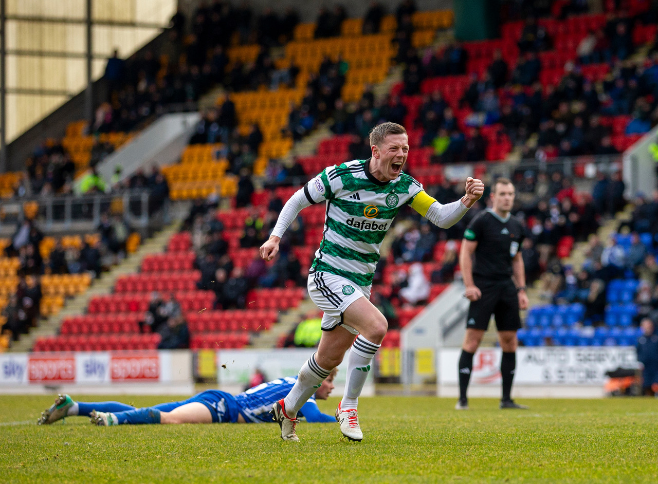 Callum McGregor celebrates