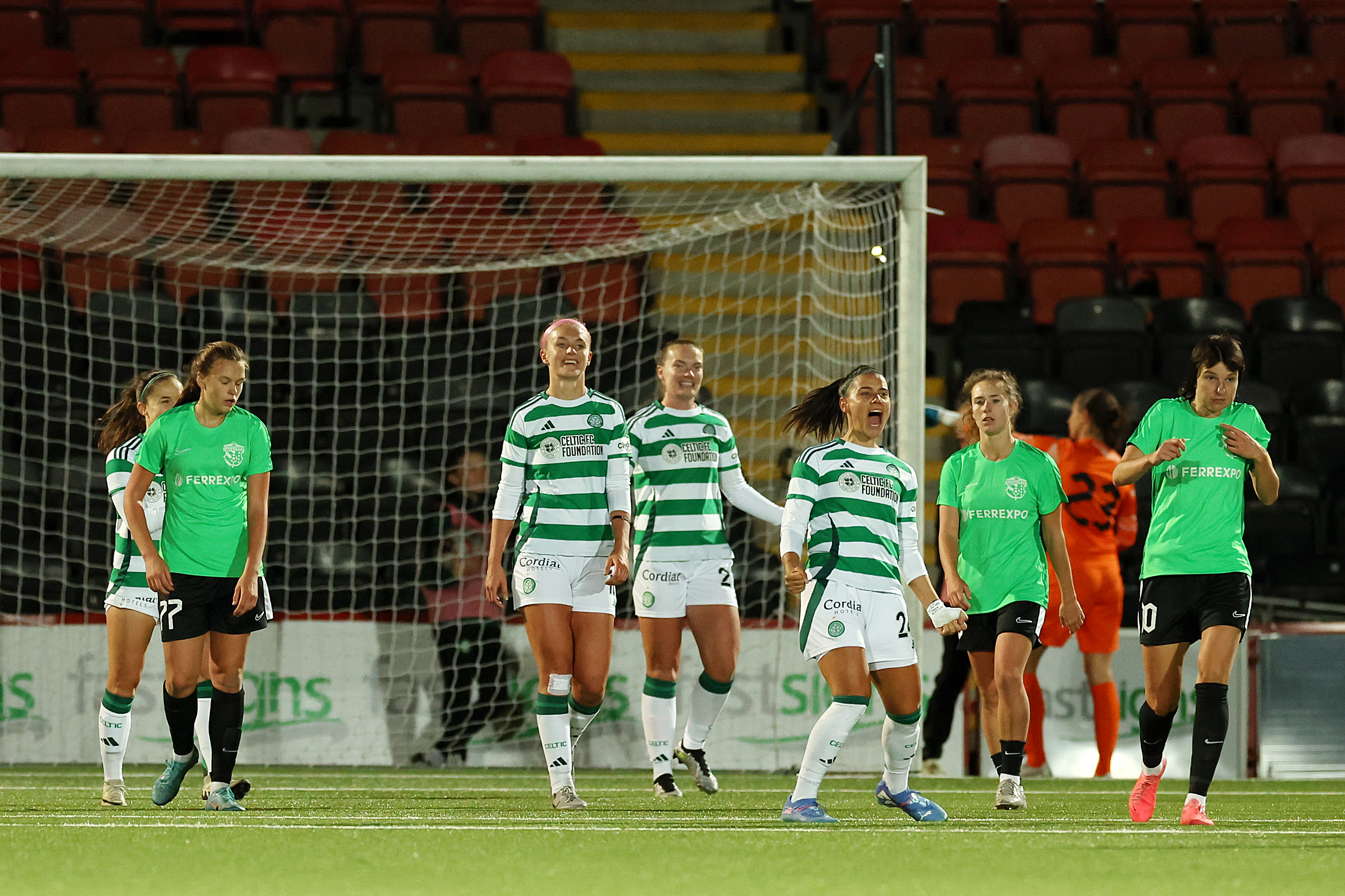 Bruna Lourenco of Celtic celebrates