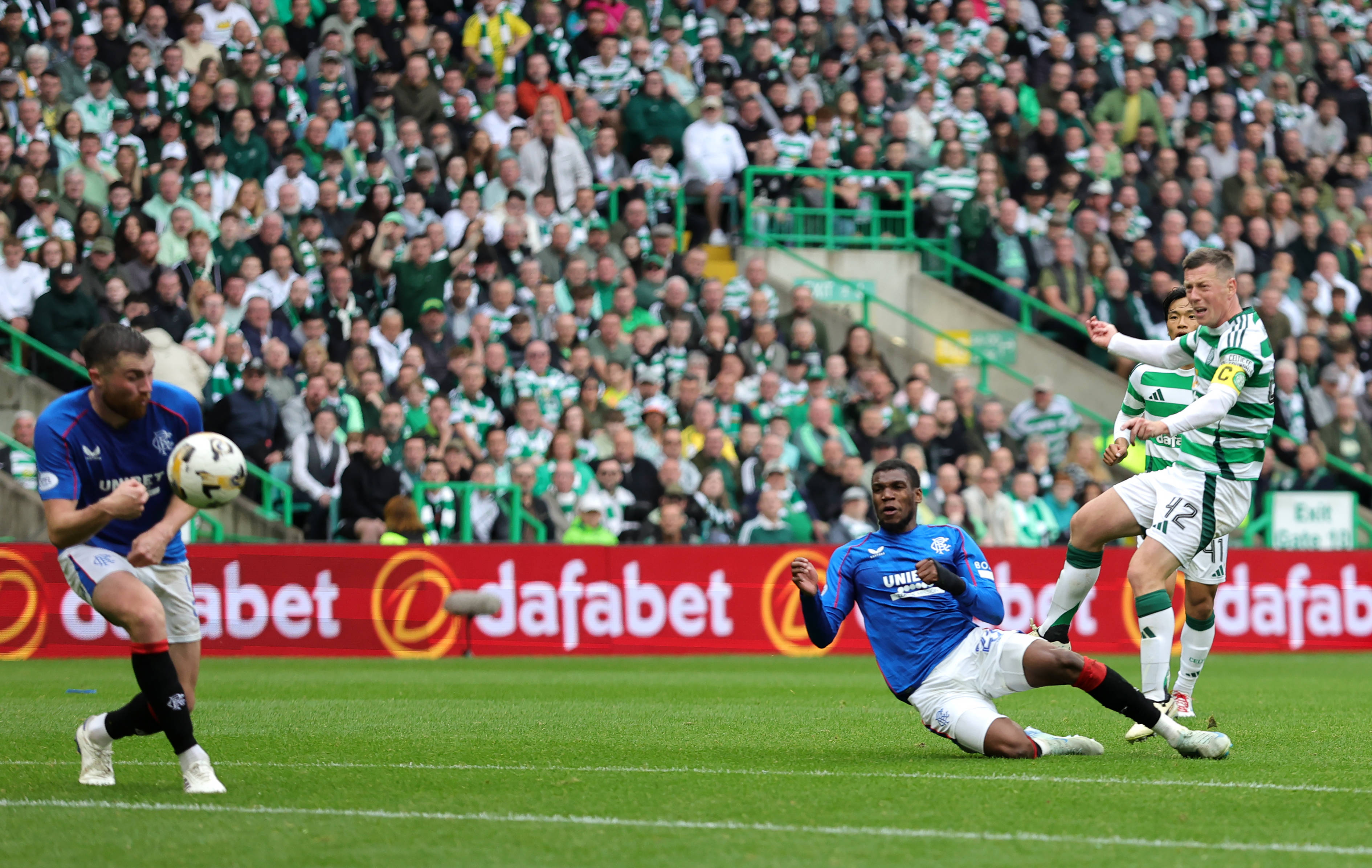 Callum McGregor scores against theRangers