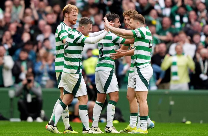 James Forrest with Callum McGregor