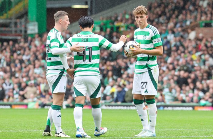 Hatate hands the ball to Engels