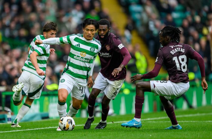 Reo Hatate in action for Celtic