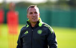 Brendan Rodgers at Lennoxtown