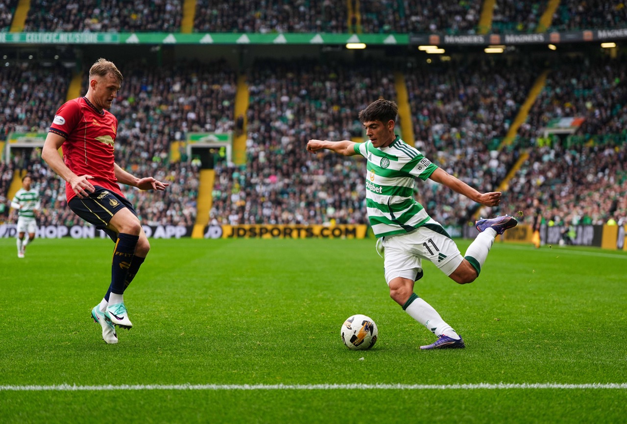 Alex Valle in action against Falkirk