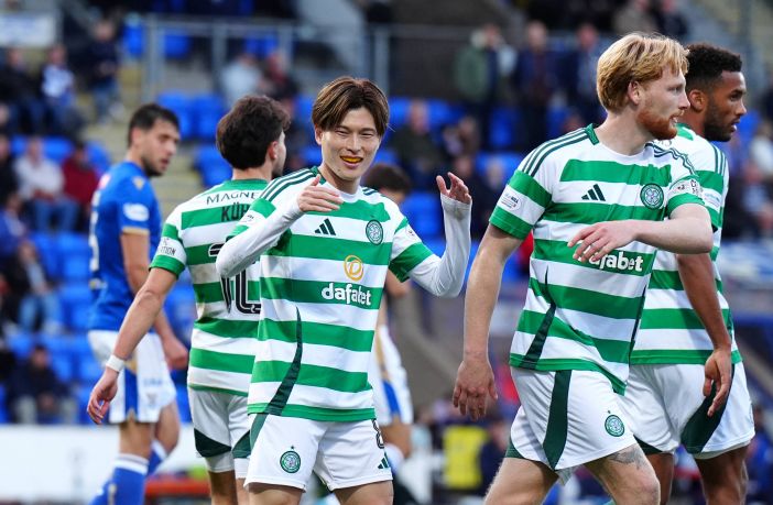 Kyogo scores against St Johnstone