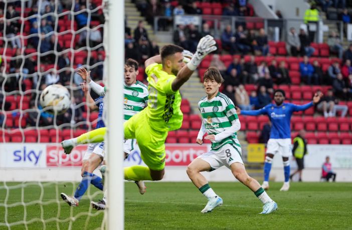 Kyogo scores against St Johnstone