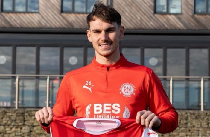 Liam Shaw all smiles as he signs for Fleetwood Town