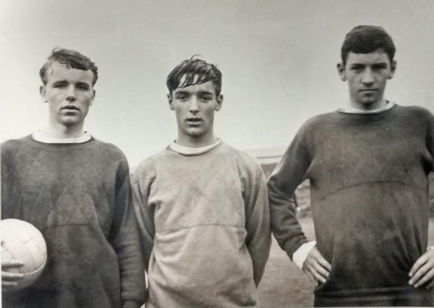 A young Lou Macari (centre) scored 4 goals in Dublin in Celtic 10-0 win