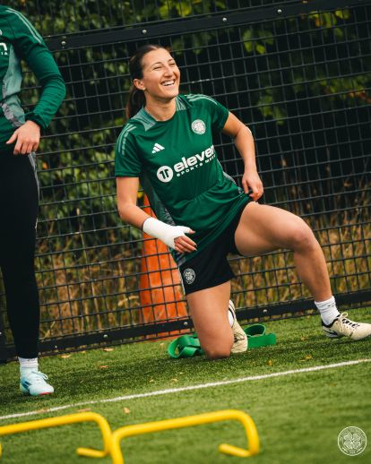 Hana Kerner trains as her wrist injury improves