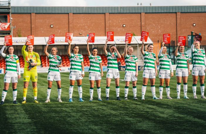 Ghirls show racism the red card
