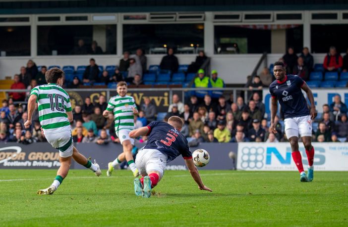 Nicolas Kuhn scores the late winner against Ross County
