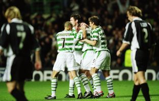 Alan Thompson celebrates