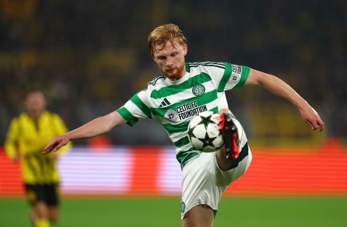 Liam Scales in action against Dortmund