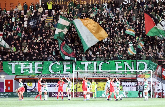 The Celtic End returned to support the Ghirls