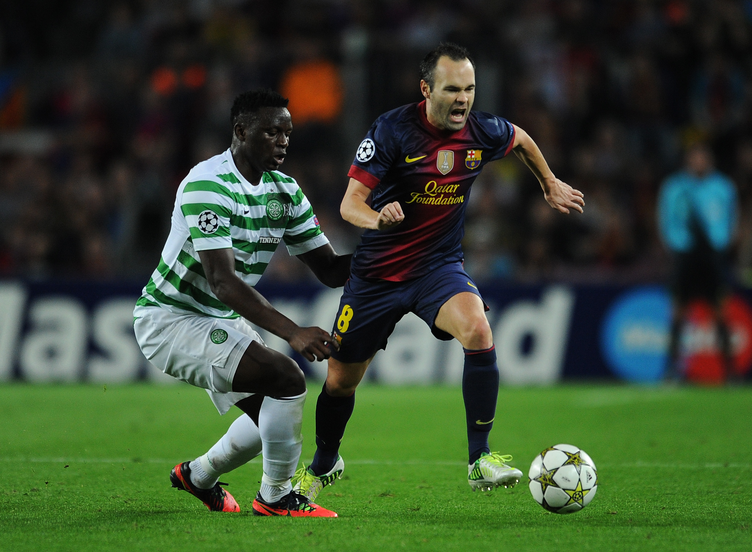 Victor Wanyama and Andres Iniesta