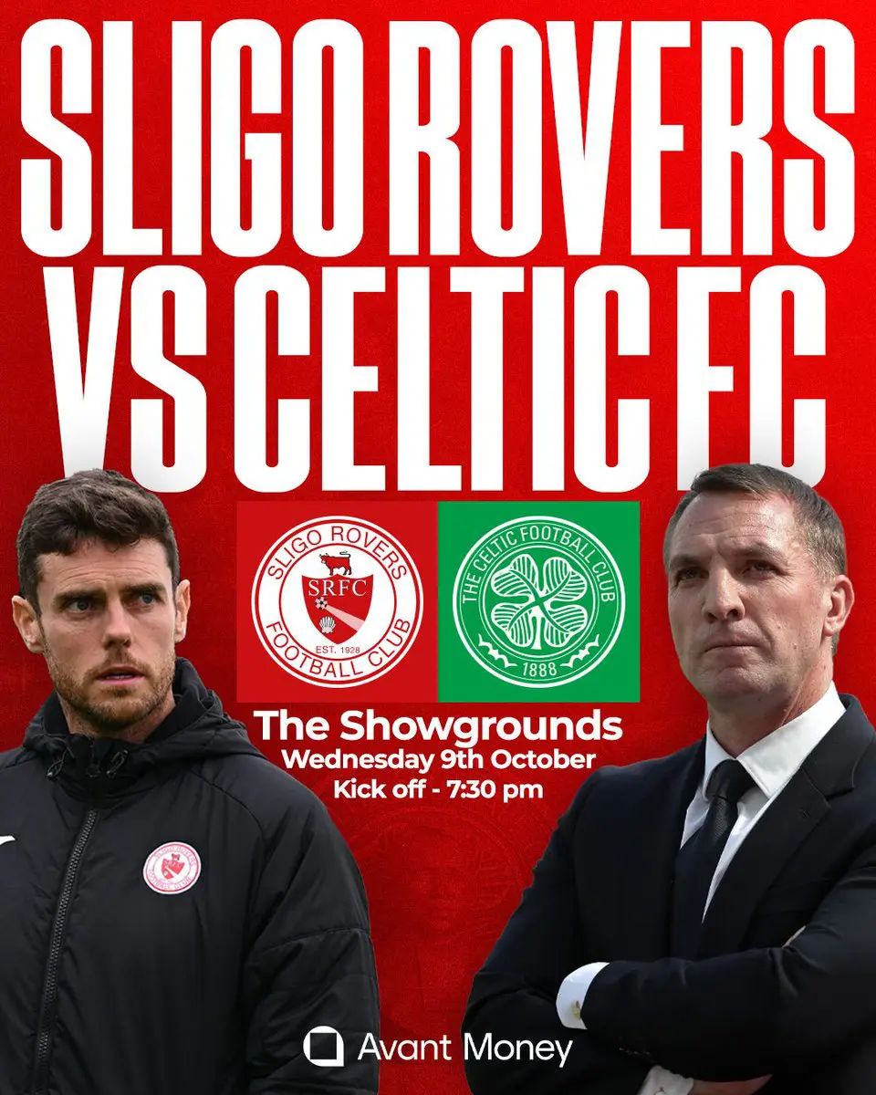 Sligo Rovers take on Celtic on Wednesday night
