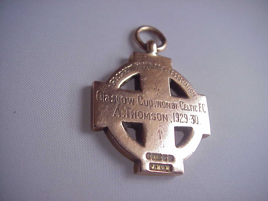 Glasgow Cup medal 1929/30