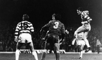 Alan McInally in action against Dynamo Kiev