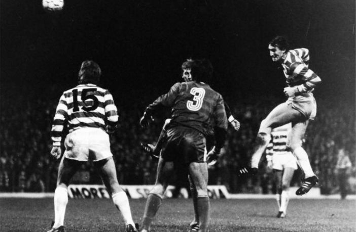 Alan McInally in action against Dynamo Kiev