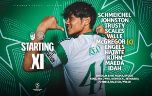 Celtic Team to face Atalanta