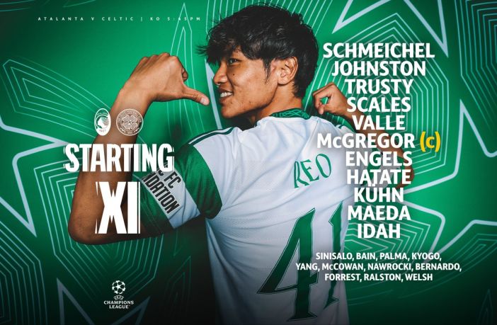 Celtic Team to face Atalanta