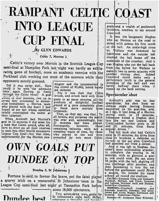 Pressing cutting - Celtic 7 Morton 1