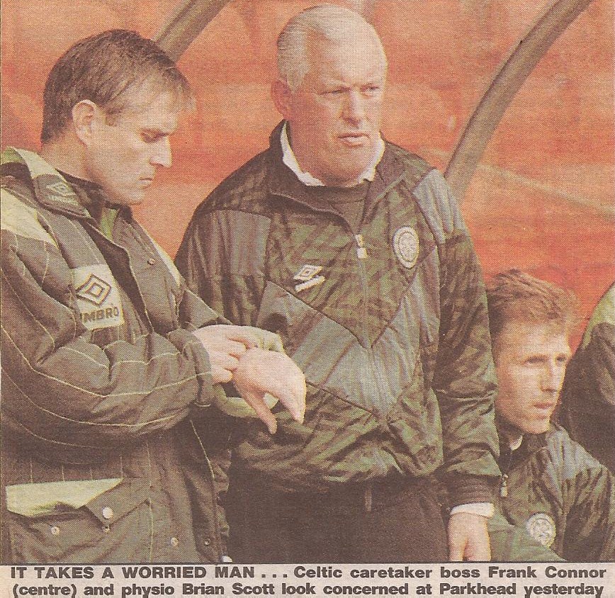 Frank Connor is in the Celtic dug-out 