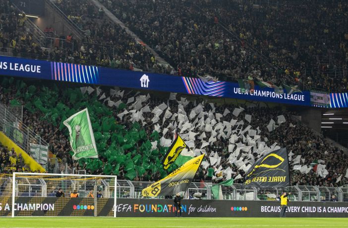 Celtic supporters in Dortmund.