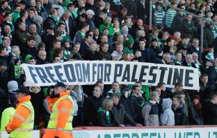 Celtic support at Pittodrie in 2012