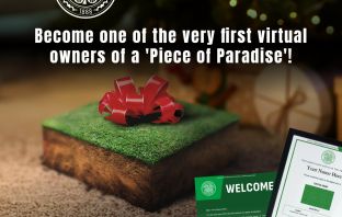 A virtual piece of Paradise is being sold by Celtic FC.