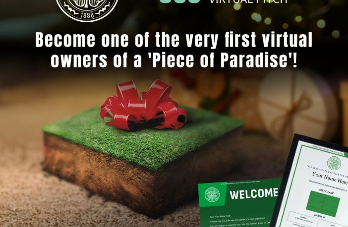 A virtual piece of Paradise is being sold by Celtic FC.