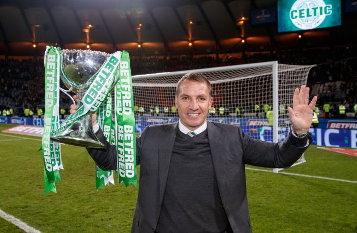 Brendan Rodgers with the League Cup