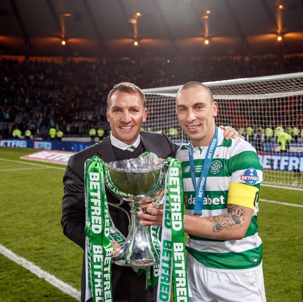 Brendan's first trophy at Celtic