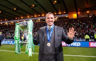 Brendan Rodgers with the League Cup