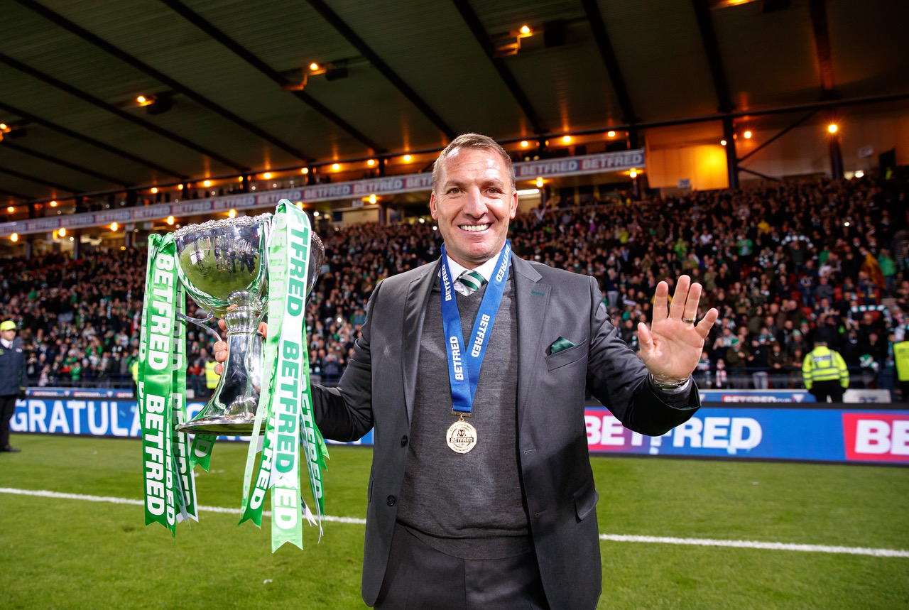 Brendan Rodgers with the League Cup