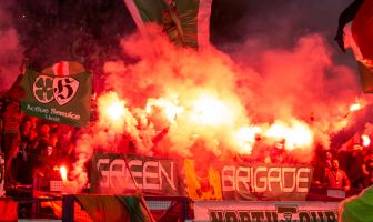 Green Brigade. Celtic v Aberdeen