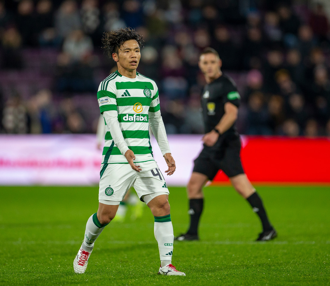 Reo Hatate at Tynecastle