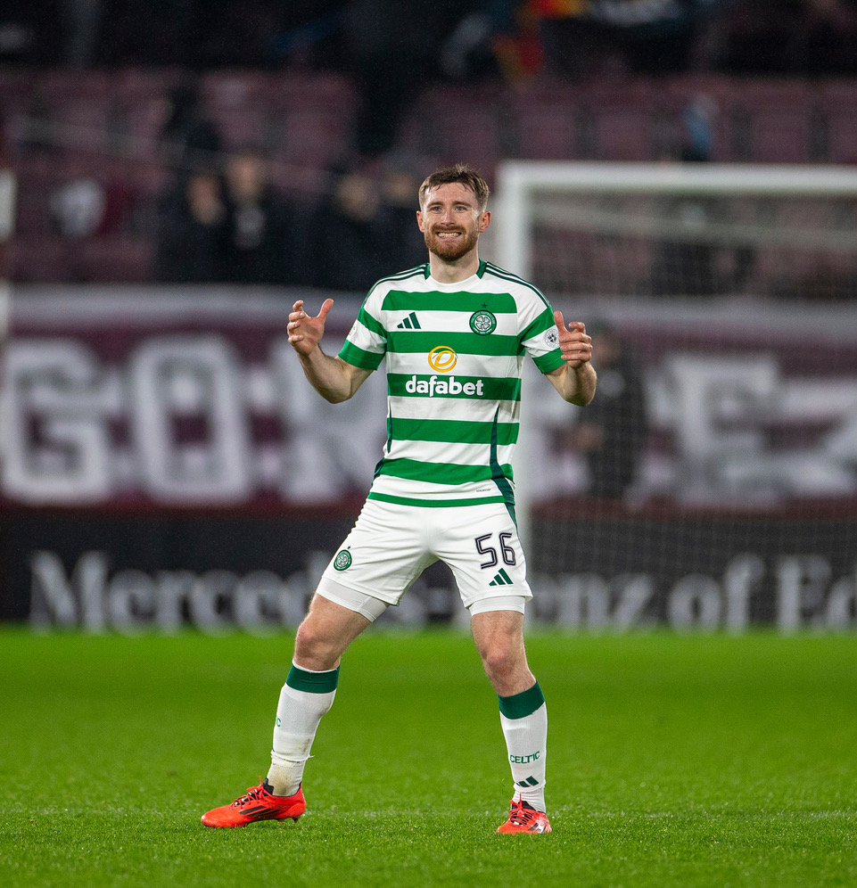 Anthony Ralston celebrates