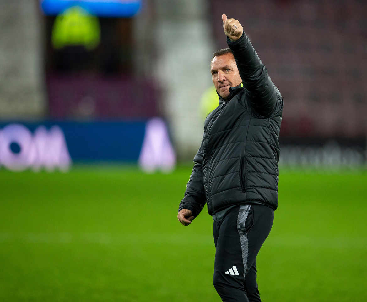 Brendan Rodgers at Tynecastle 