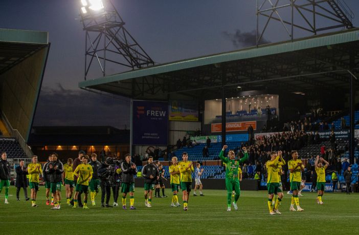 Celtic players after the game at Rugby Park