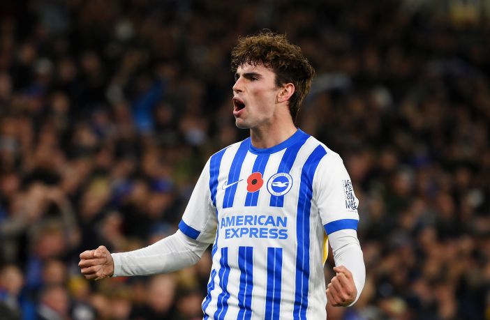 Matt O'Riley celebrates