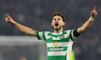 Nicolas Kuhn celebrates