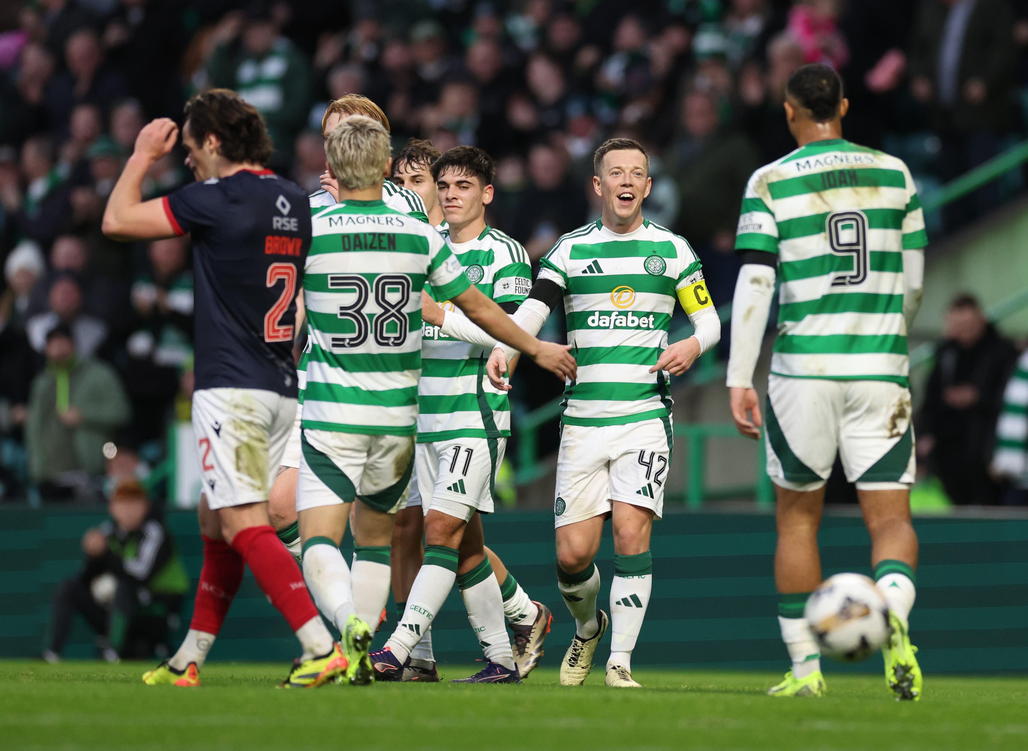 Callum McGregor celebrates