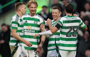 Callum McGregor celebrates