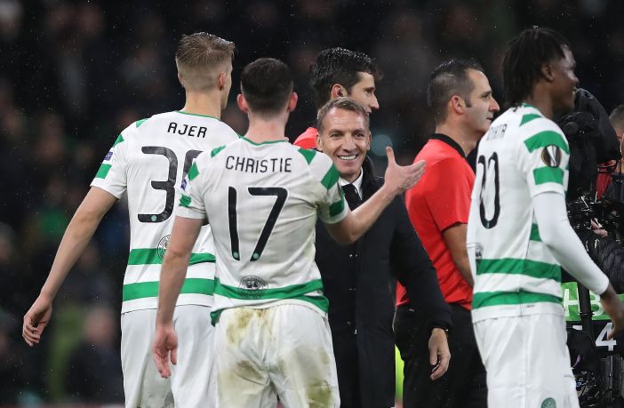 Brendan Rodgers after the 2018 win over RB Leipzig