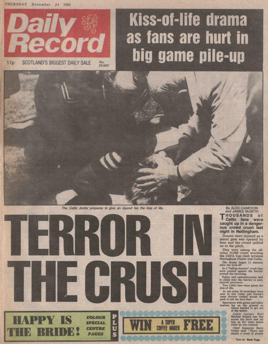 Nottingham Forest v Celtic, 23/11/1983